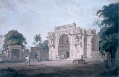 Tor zu einer Moschee, Chunargarh, Uttar Pradesh von Thomas und William Daniell